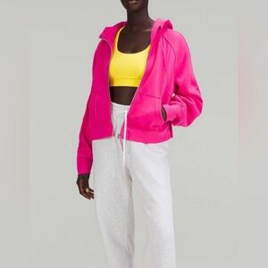 Lululemon Scuba Oversized Full Zip  Hoodie Jacket Sonic Pink SZ. XS/S EUC